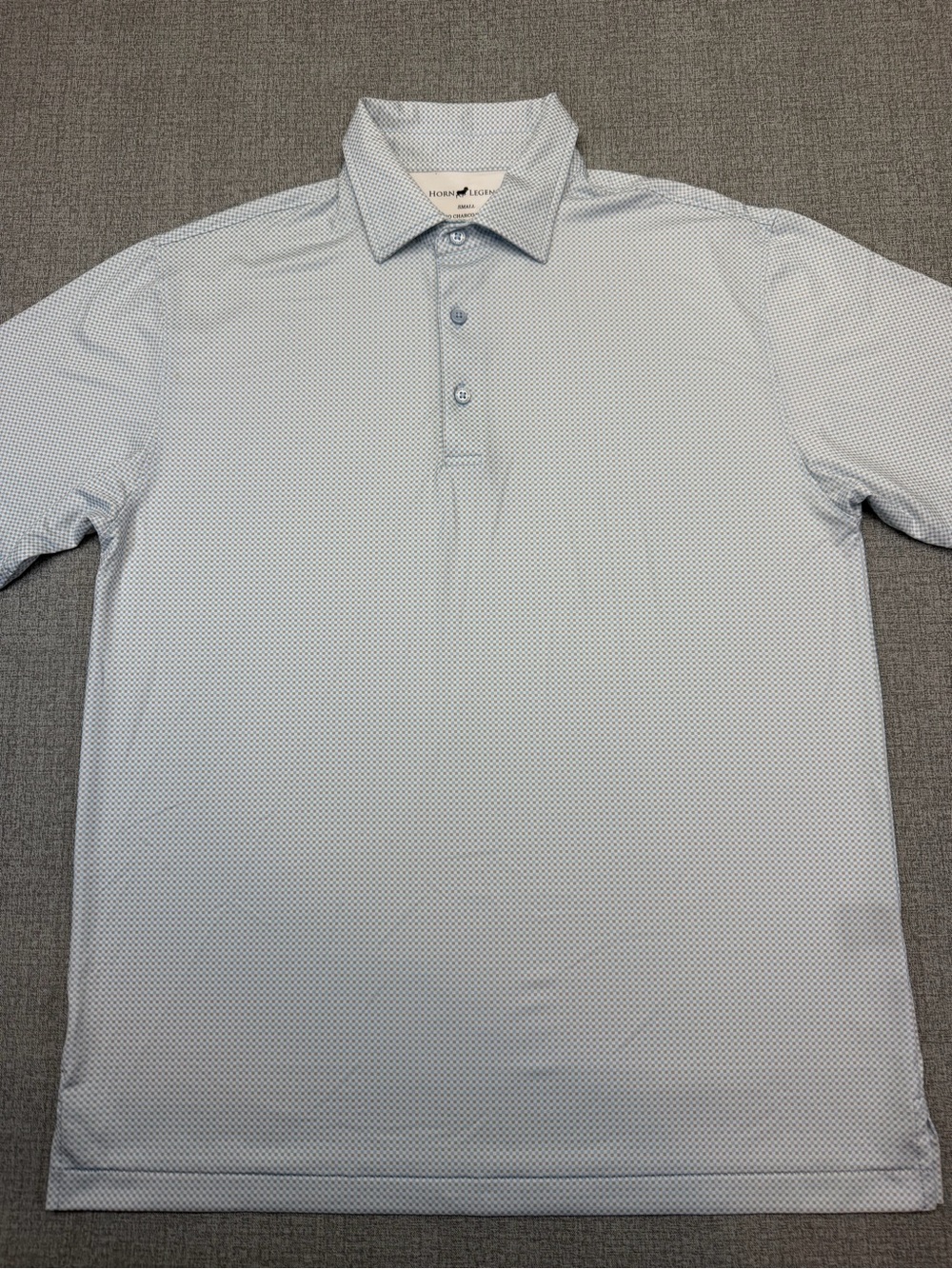 Horn Legend Mens Small Bamboo Charcoal Polo Shirt